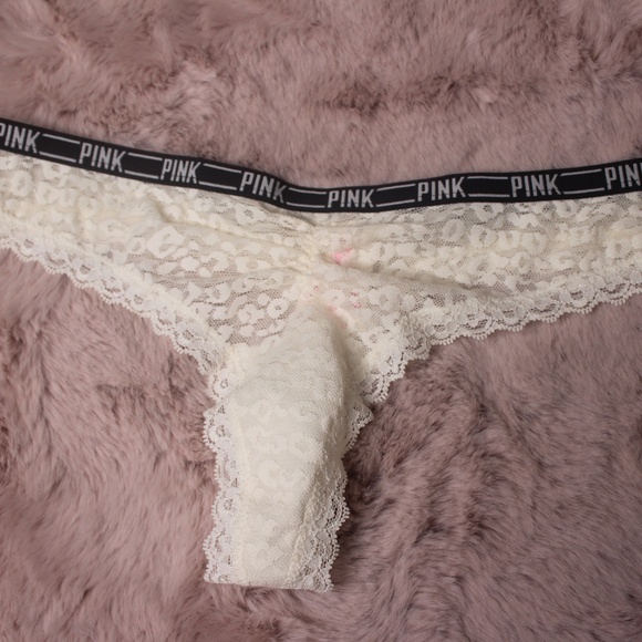 VICTORIA'S SECRET WHITE EXTRA LOW RISE THONG PANTY - Picture 1 of 2